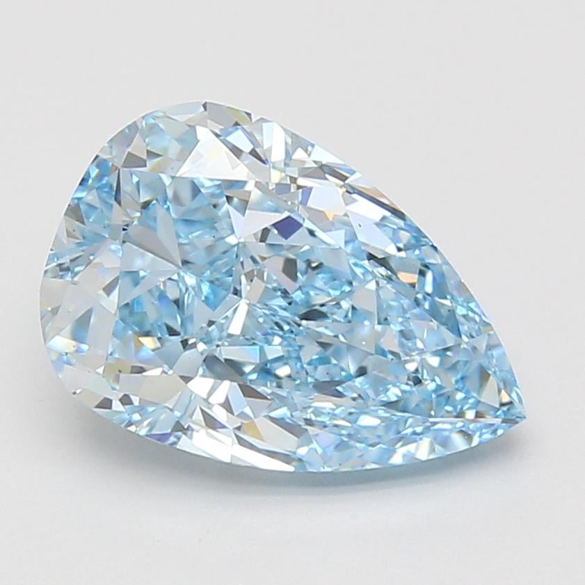 4.01 Ct. Fancy Vivid Blue Pear Lab Grown Diamond