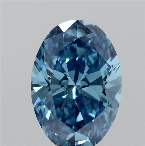 1.53 Ct. Fancy Vivid Blue Oval Lab Grown Diamond