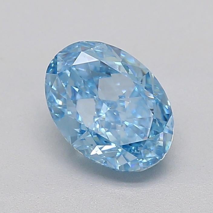 1.06 Ct. Fancy Vivid  Blue Oval Lab Grown Diamond
