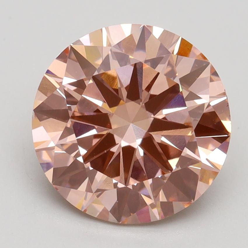 3.00 Ct. Fancy Intense Pink Round Lab Grown Diamond