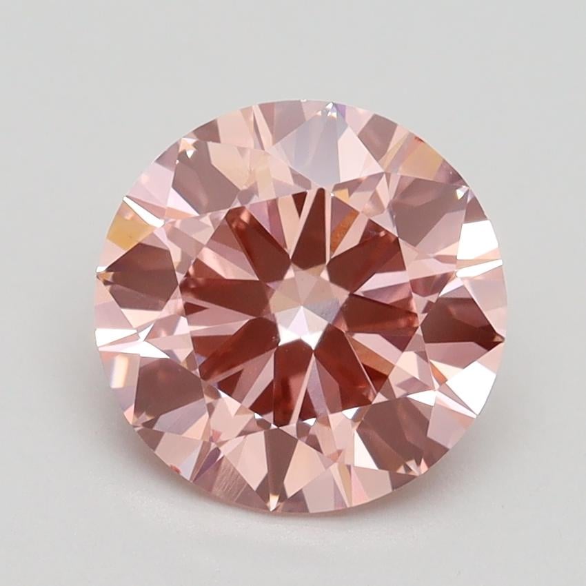 2.08 Ct. Fancy Vivid Pink Round Lab Grown Diamond