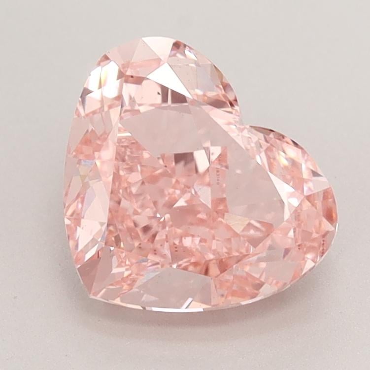 2.20 Ct. Fancy Vivid  Pink Heart Lab Grown Diamond