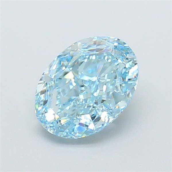 1.59 Ct. Fancy Vivid  Blue Oval Lab Grown Diamond