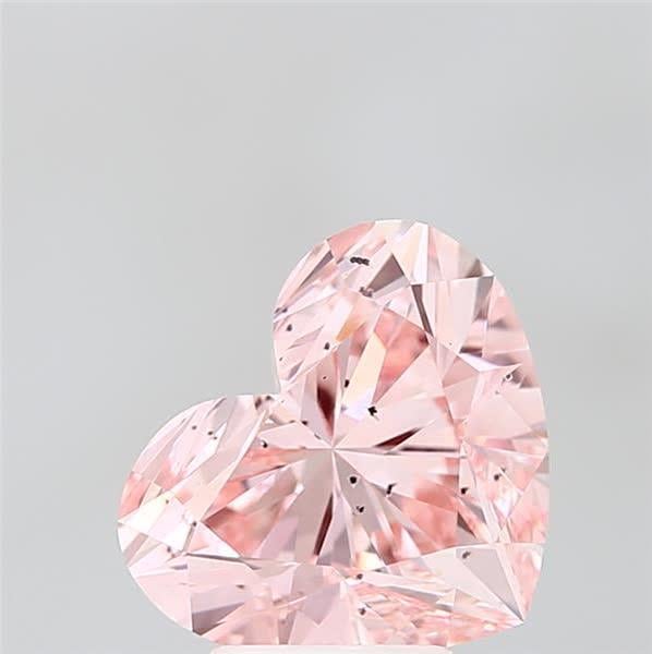 4.05 Ct. Fancy Vivid Pink Heart Lab Grown Diamond
