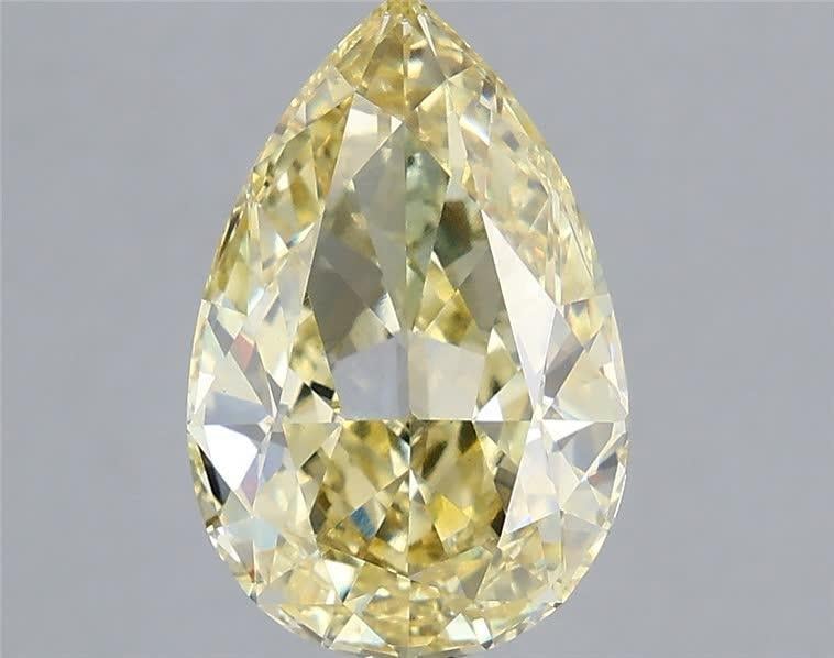 4.10 Ct. Fancy Yellow Pear Lab Grown Diamond