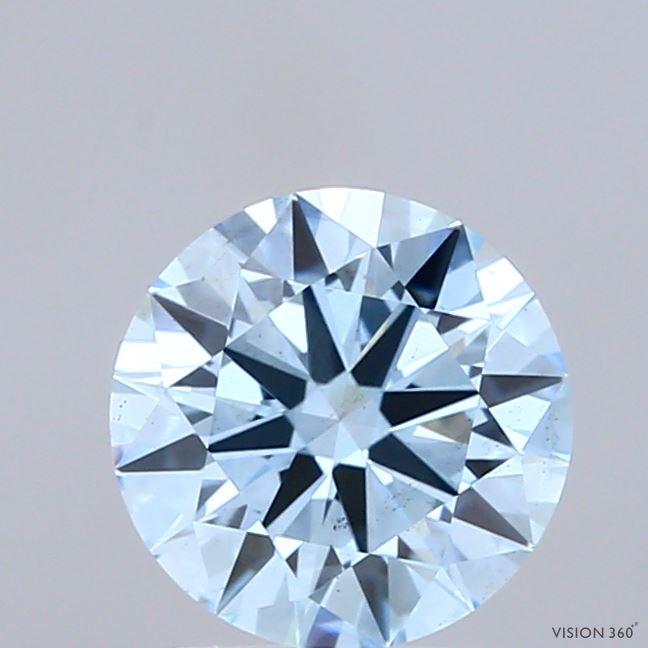 1.35 Ct. Fancy Vivid Blue Round Lab Grown Diamond