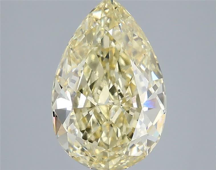 2.57 Ct. Fancy Intense Yellow Pear Lab Grown Diamond