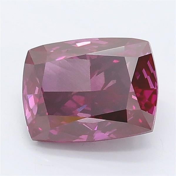 1.74 Ct. Fancy Deep Pink Cushion Lab Grown Diamond