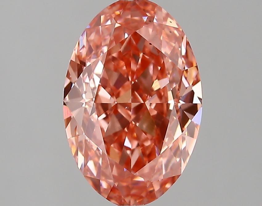 3.11 Ct. Fancy Vivid Pink Oval Lab Grown Diamond