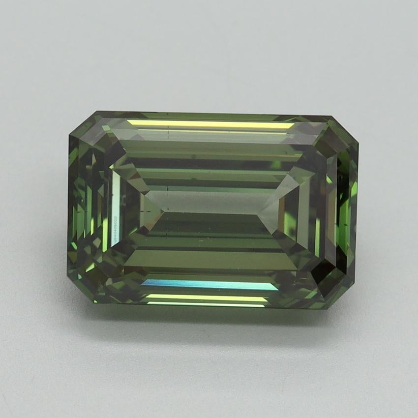 5.01 Ct. Fancy Vivid Green Emerald Lab Grown Diamond