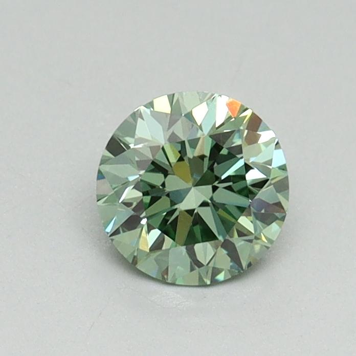 0.52 Ct. Fancy Vivid Green Round Lab Grown Diamond