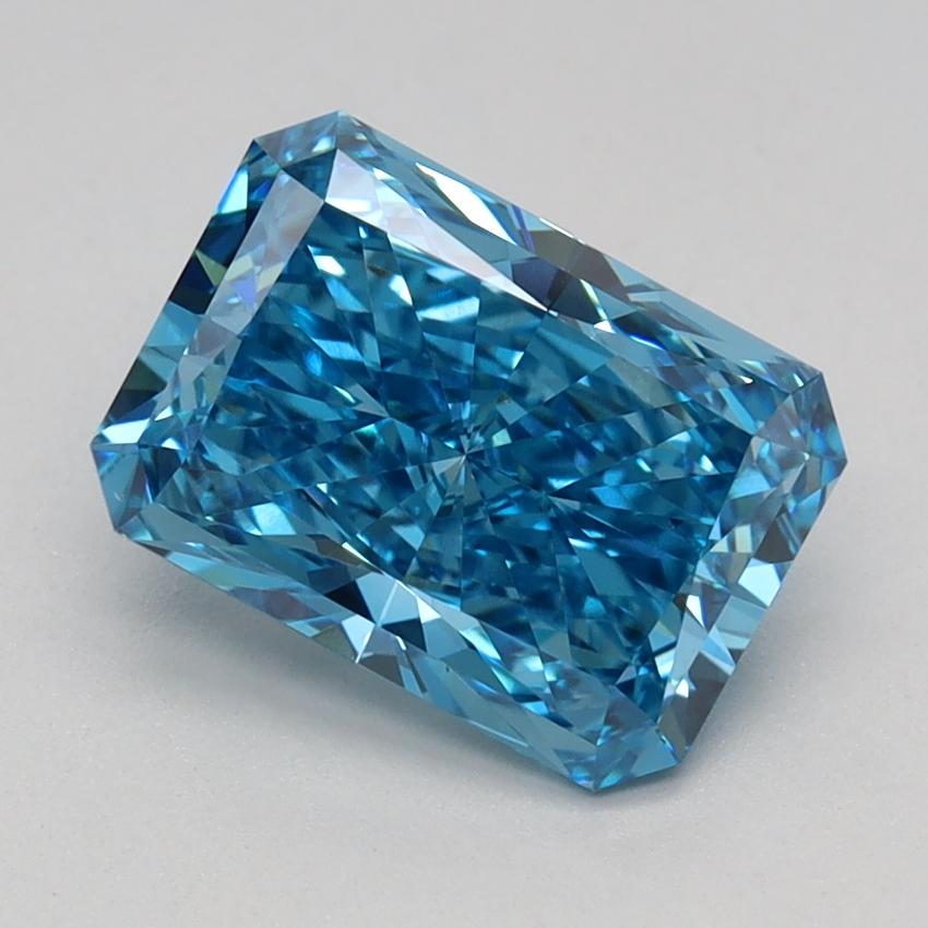 1.63 Ct. Fancy Vivid Blue Radiant Lab Grown Diamond
