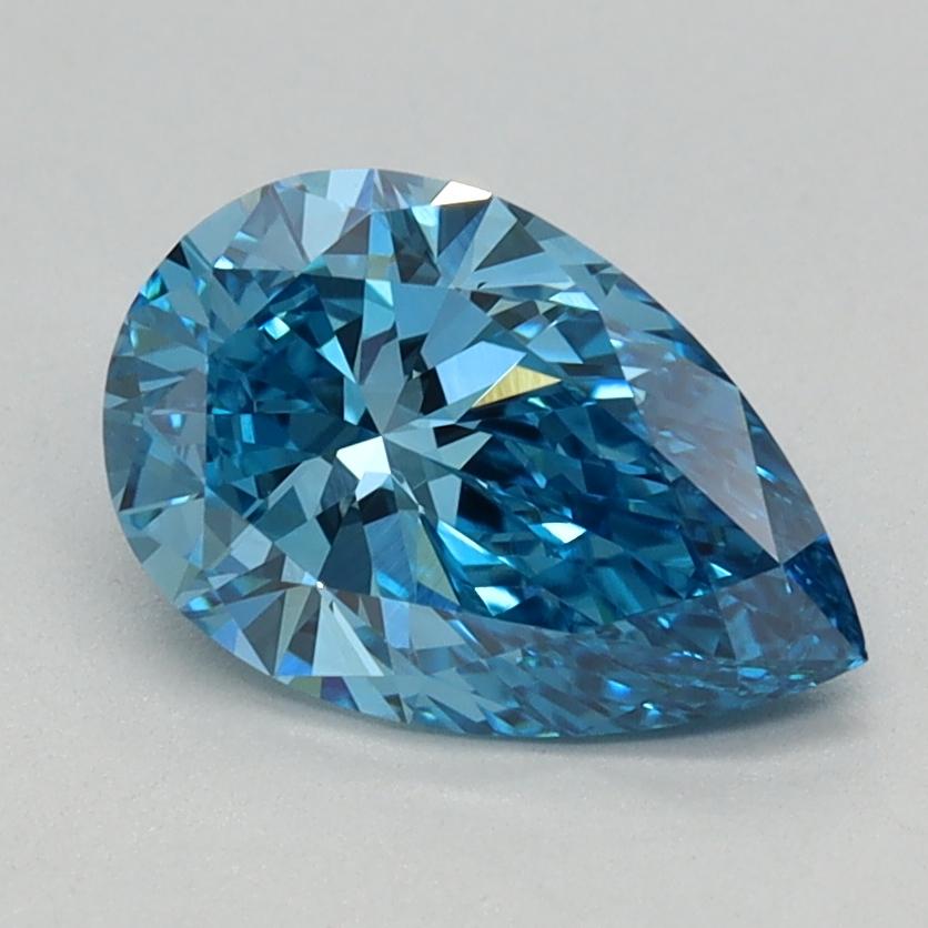 0.99 Ct. Fancy Vivid Blue Pear Lab Grown Diamond