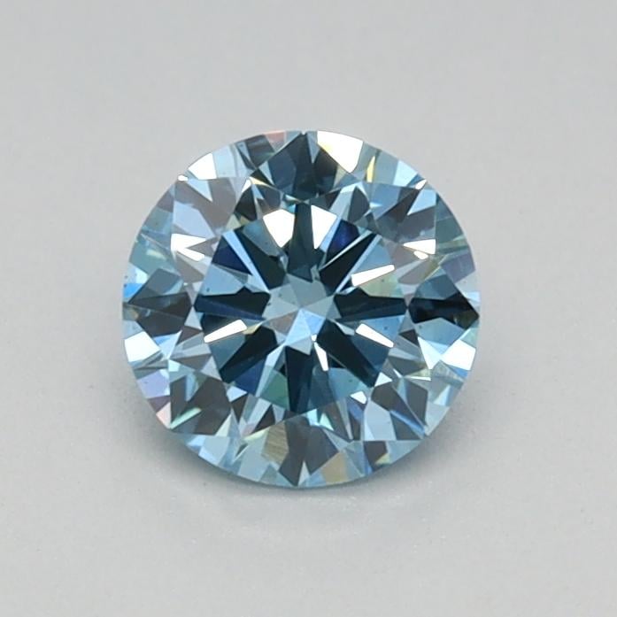 0.41 Ct. Fancy Vivid Blue Round Lab Grown Diamond