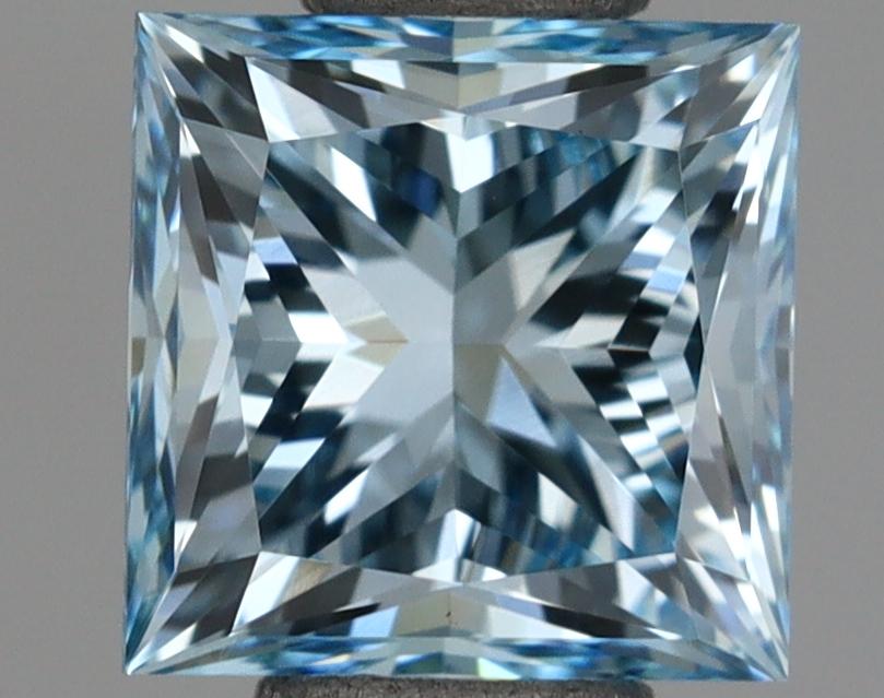 1.01 Ct. Fancy Vivid Blue Princess Lab Grown Diamond
