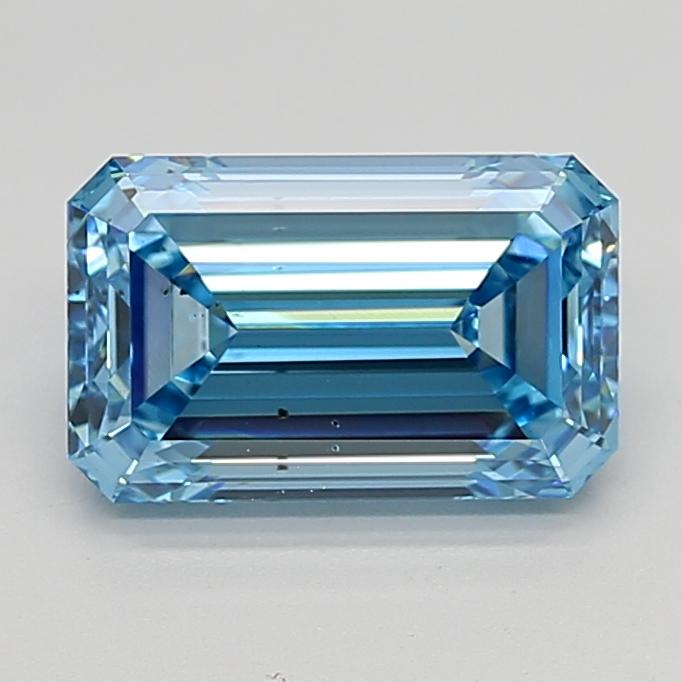3.01 Ct. Fancy Vivid  Blue Emerald Lab Grown Diamond