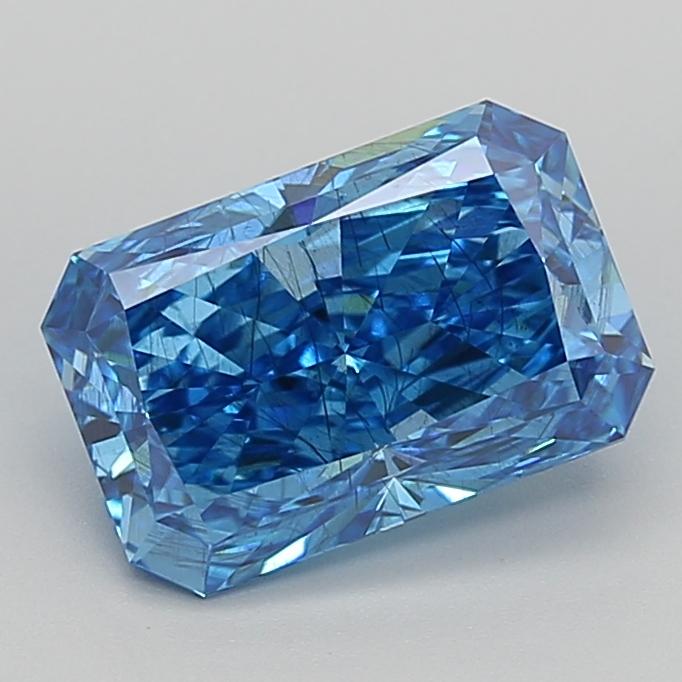 3.01 Ct. Fancy Vivid Blue Radiant Lab Grown Diamond