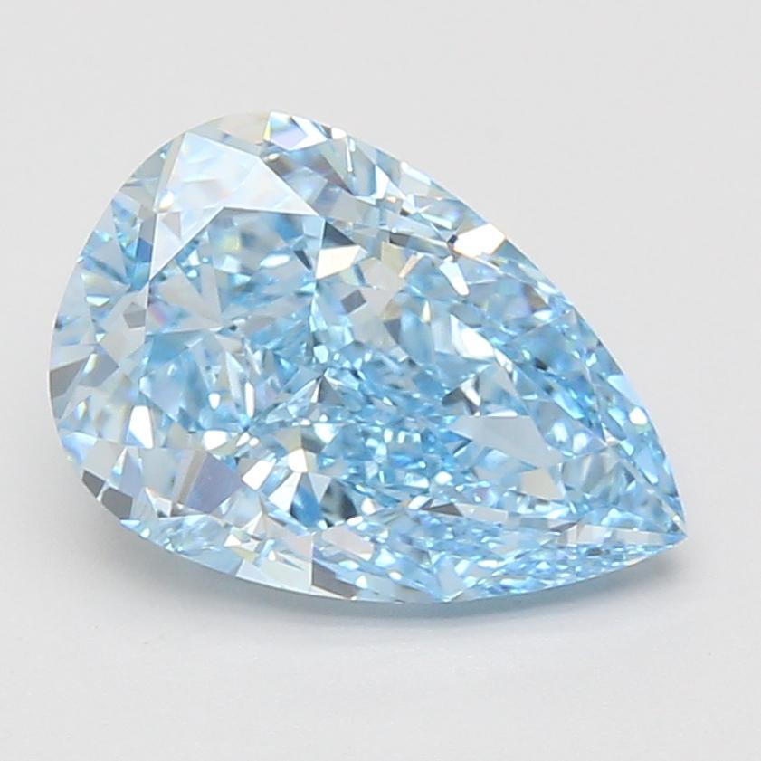 4.09 Ct. Fancy Vivid Blue Pear Lab Grown Diamond