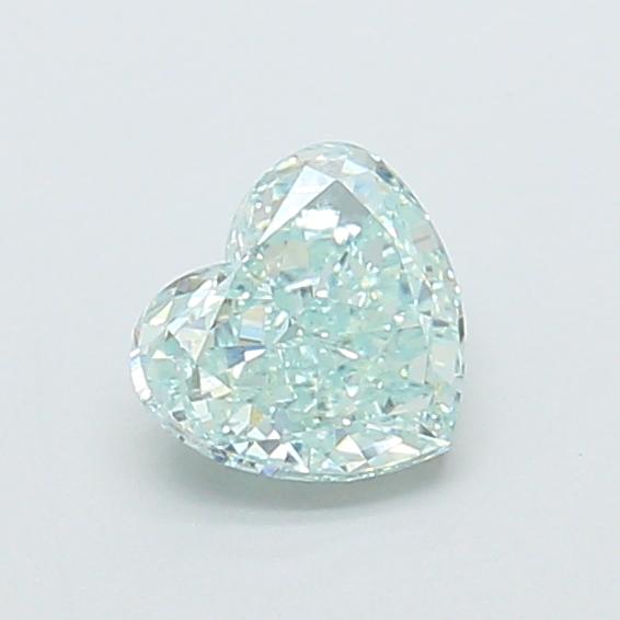 0.71 Ct. Fancy Intense Green Heart Lab Grown Diamond