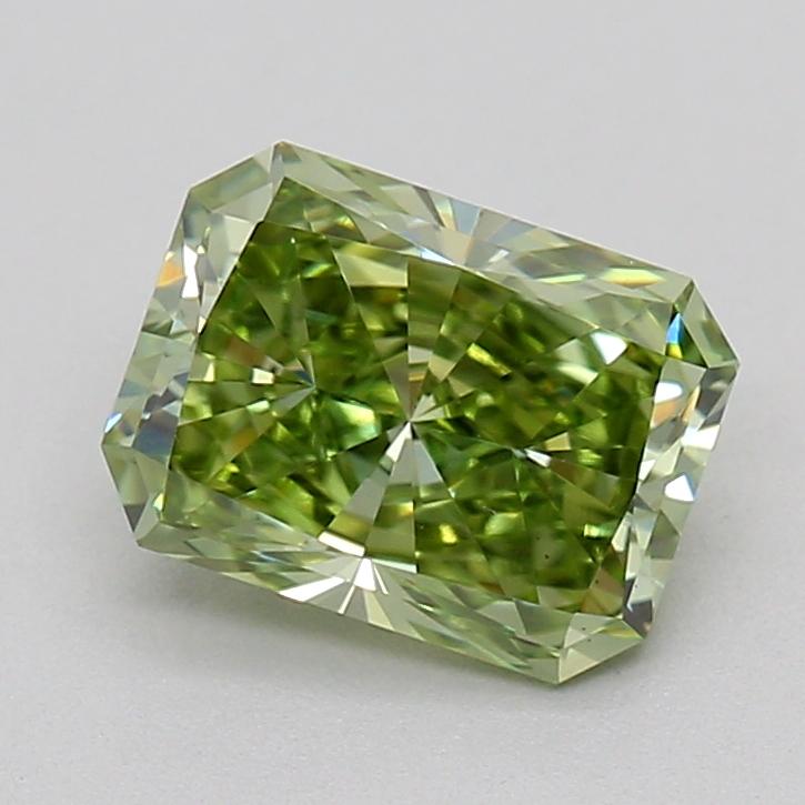 0.74 Ct. Fancy Vivid  Green Radiant Lab Grown Diamond
