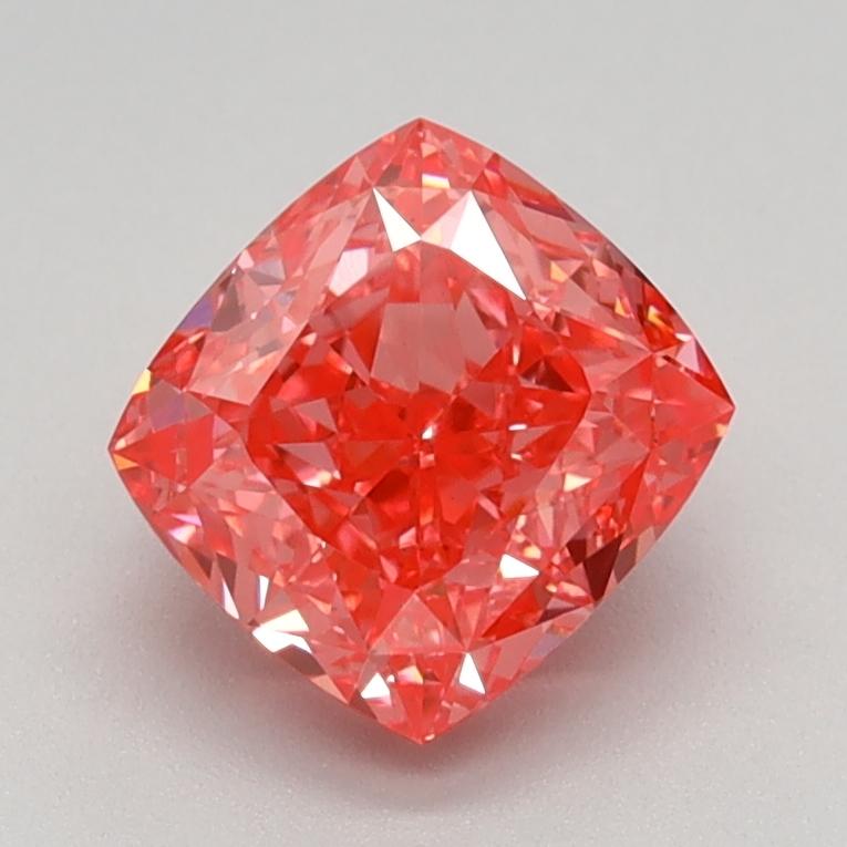 1.21 Ct. Fancy Vivid Pink Cushion Lab Grown Diamond