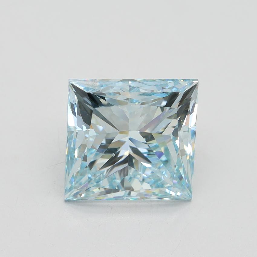 5.01 Ct. Fancy Intense Blue Princess Lab Grown Diamond