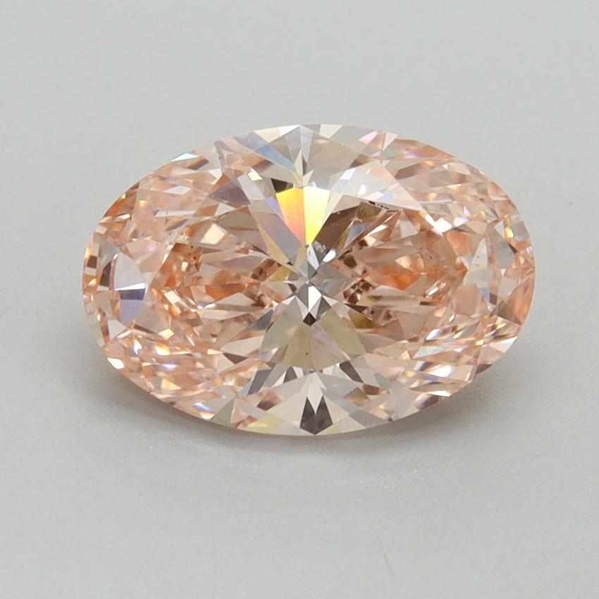 2.01 Ct. Fancy Intense Pink Oval Lab Grown Diamond
