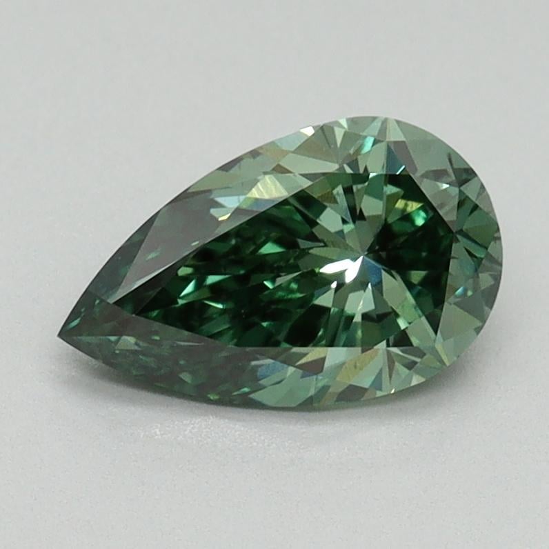 1.00 Ct. Fancy Vivid Pacific Green Pear Lab Grown Diamond