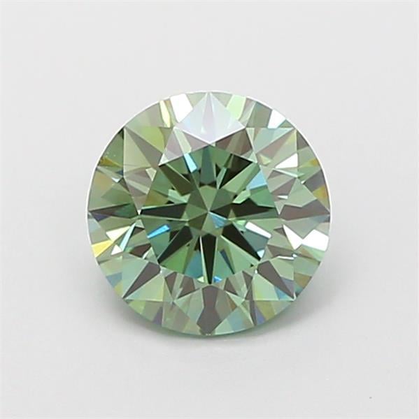 1.07 Ct. Fancy Vivid  Green Round Lab Grown Diamond