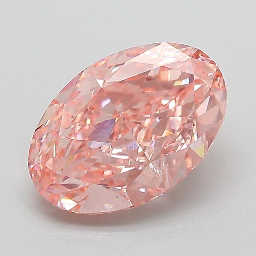 2.19 Ct. Fancy Vivid  Pink Oval Lab Grown Diamond