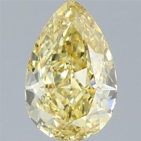 2.58 Ct. Fancy Intense Yellow Pear Lab Grown Diamond