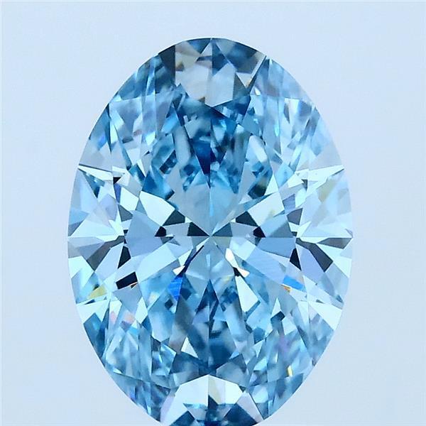 2.07 Ct. Fancy Blue Oval Lab Grown Diamond