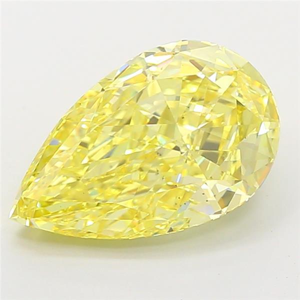 4.10 Ct. Fancy Intense Yellow Pear Lab Grown Diamond