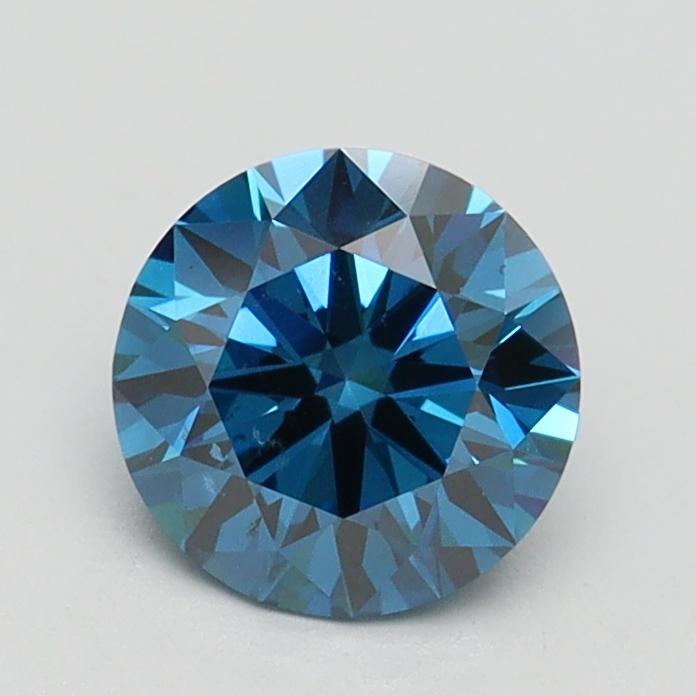 0.94 Ct. Fancy Vivid Blue Round Lab Grown Diamond