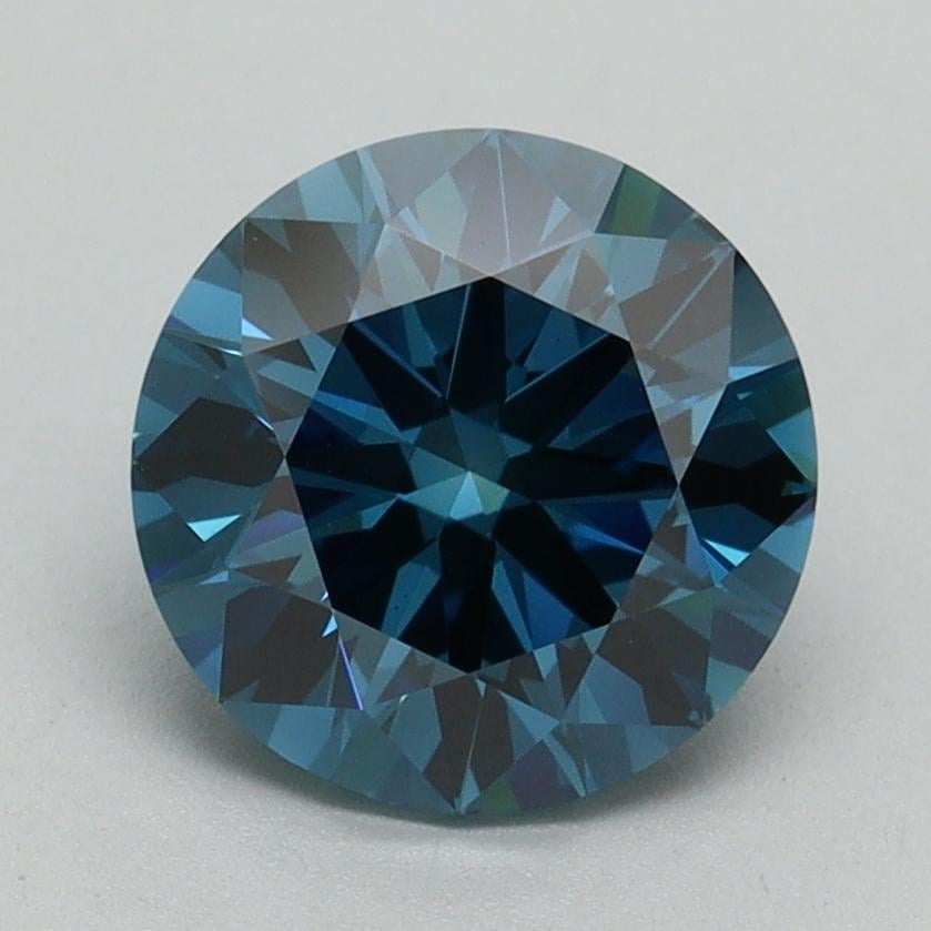 2.07 Ct. Fancy Vivid Blue Round Lab Grown Diamond