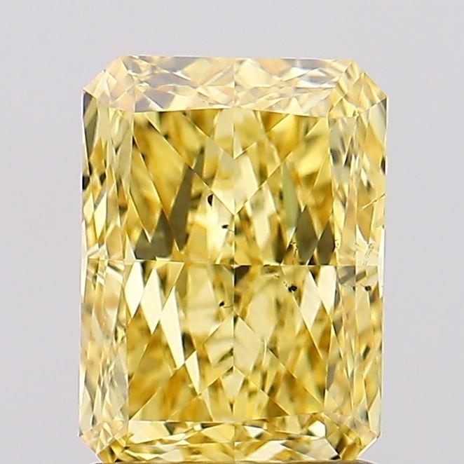 1.52 Ct. Fancy Vivid Yellow Radiant Lab Grown Diamond