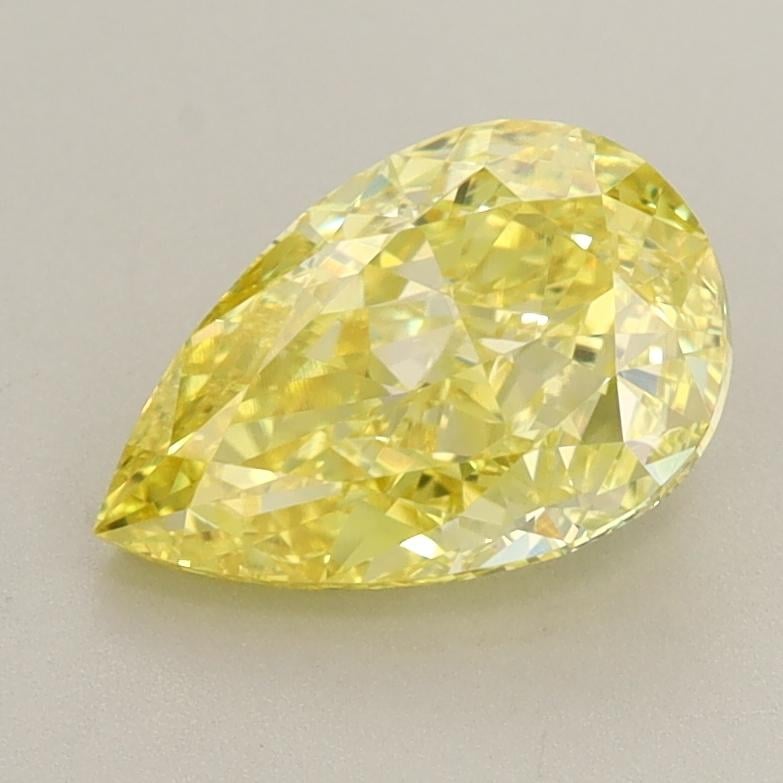 1.73 Ct. Fancy Vivid  Yellow Pear Lab Grown Diamond