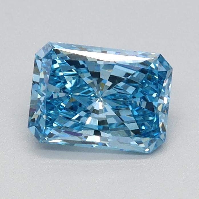 0.64 Ct. Fancy Vivid Blue Radiant Lab Grown Diamond