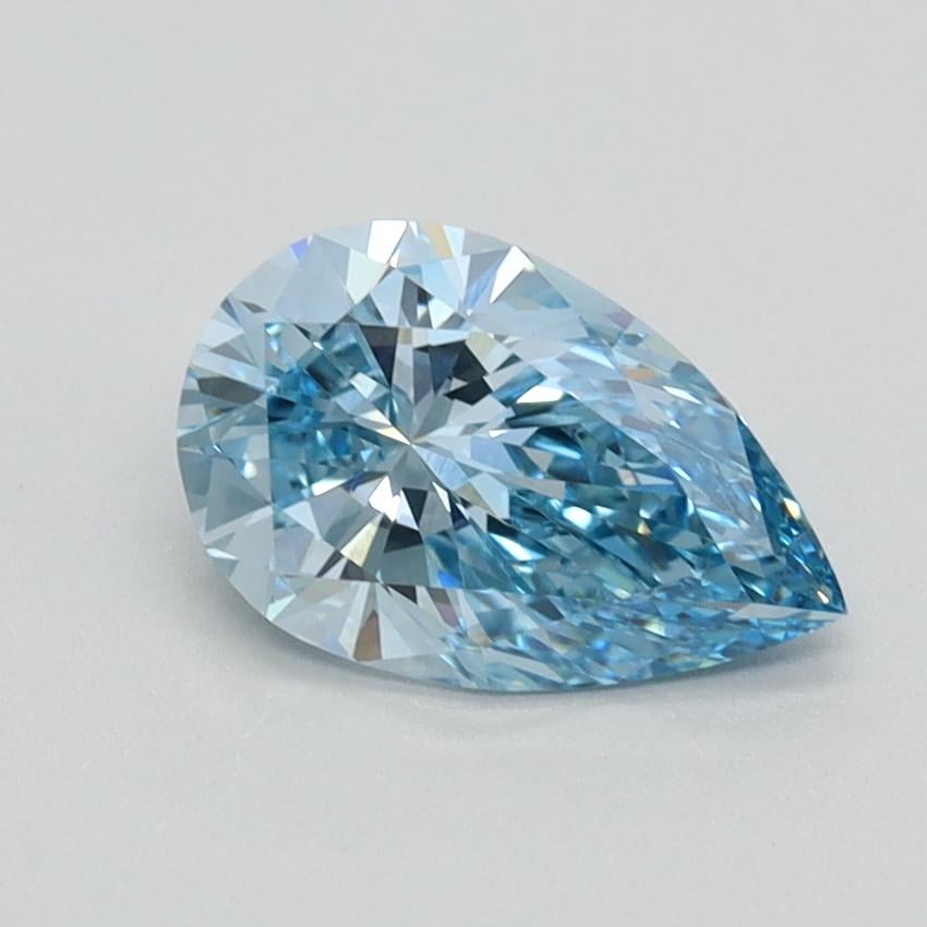 0.93 Ct. Fancy Vivid Blue Pear Lab Grown Diamond