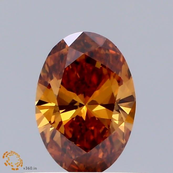 0.53 Ct. Fancy Orange Oval Lab Grown Diamond
