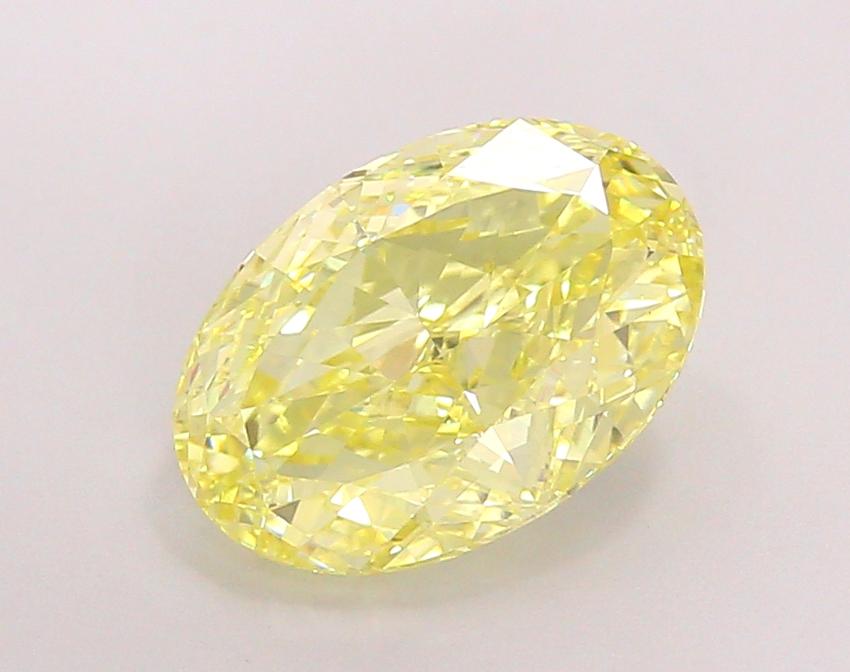 4.00 Ct. Fancy Intense  Yellow Oval Lab Grown Diamond