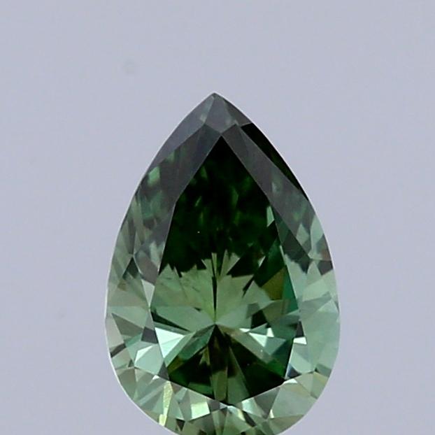0.41 Ct. Fancy Vivid Green Pear Lab Grown Diamond