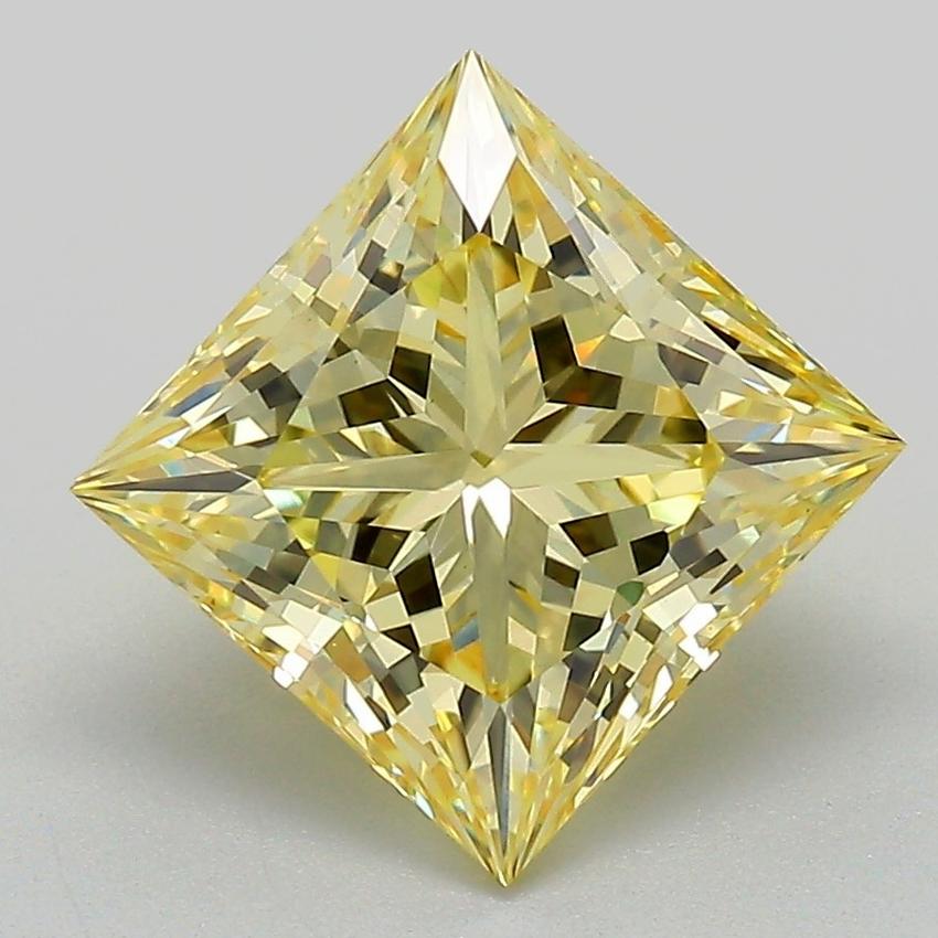 3.14 Ct. Fancy Intense Yellow Princess Lab Grown Diamond