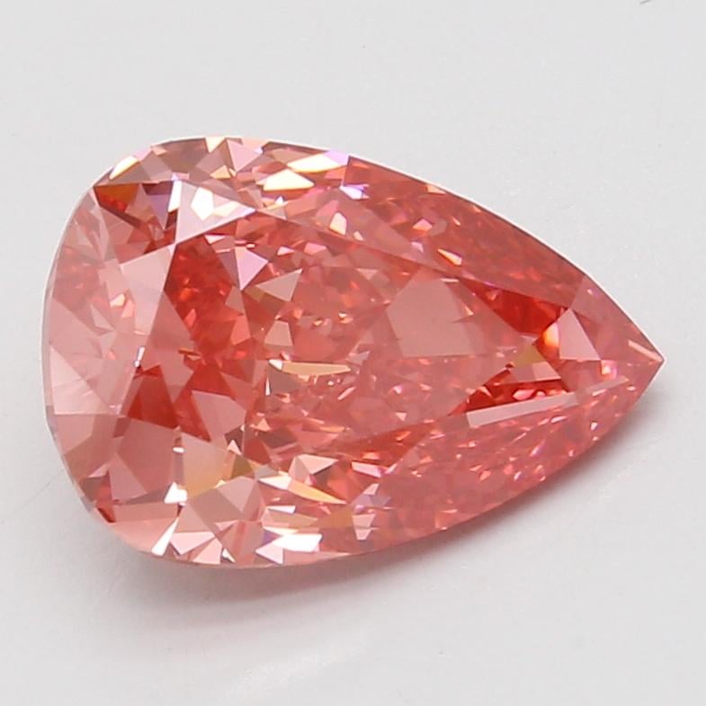 3.83 Ct. Fancy Vivid Pink Pear Lab Grown Diamond