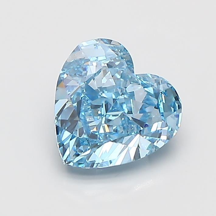 1.59 Ct. Fancy Vivid Blue Heart Lab Grown Diamond