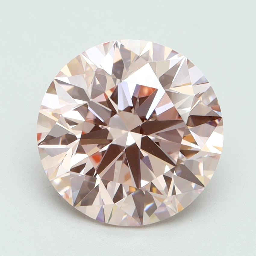 3.39 Ct. Fancy Intense Pink Round Lab Grown Diamond