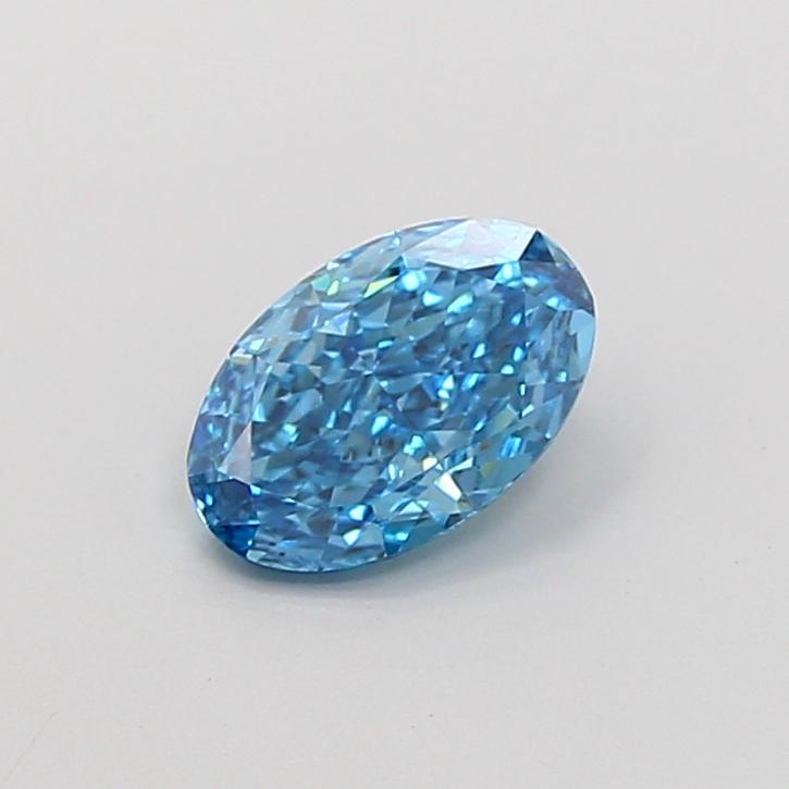 1.10 Ct. Fancy Vivid  Blue Oval Lab Grown Diamond