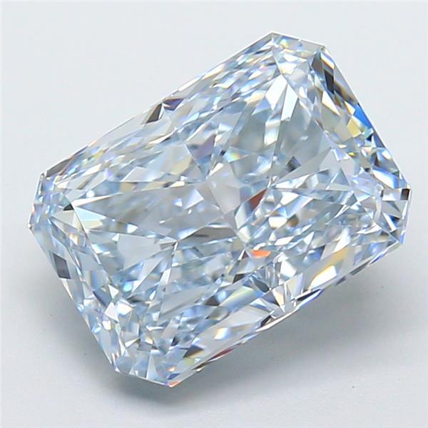 4.44 Ct. Fancy Intense  Blue Radiant Lab Grown Diamond