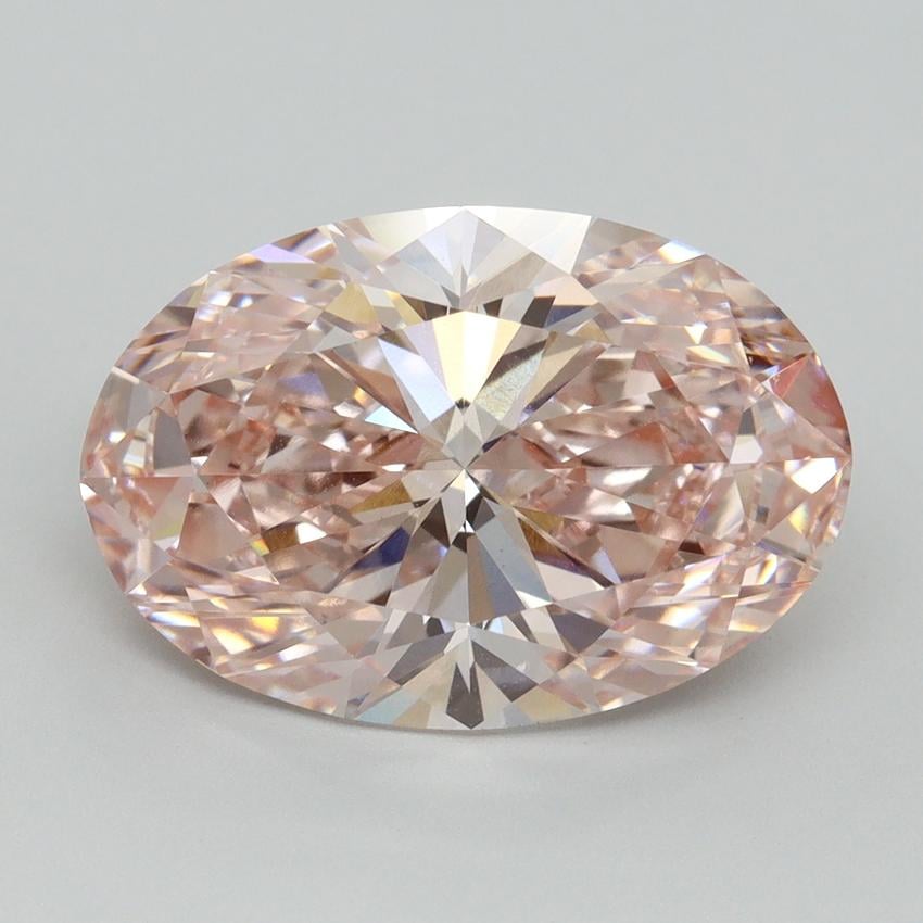 6.02 Ct. Fancy Vivid Pink Oval Lab Grown Diamond