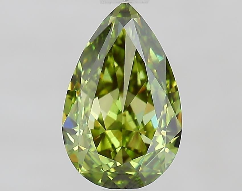 1.10 Ct. Fancy Vivid Green Pear Lab Grown Diamond